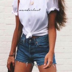 Gorgeous Dark Wash High Waisted Levi’s Shorts
